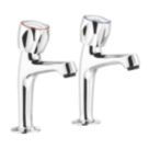 Streame by Abode  Pillar Round Head Taps Chrome 1 Pair