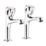 Streame by Abode  Pillar Round Head Taps Chrome 1 Pair
