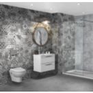 Splashwall  Bathroom Wall Panel Matt Grey  2420mm x 600mm x 10mm