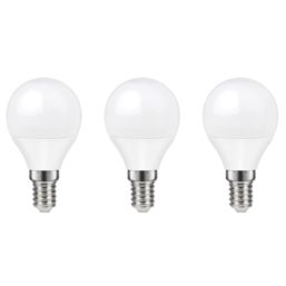 LAP  SES Mini Globe LED Light Bulb 470lm 4.2W 3 Pack