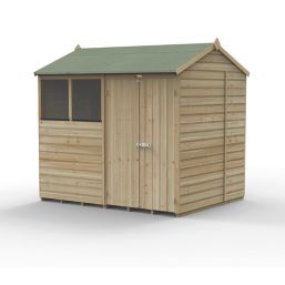 Forest Beckwood 7' 6" x 6' (Nominal) Reverse Apex Shiplap Timber Shed with Base & Assembly