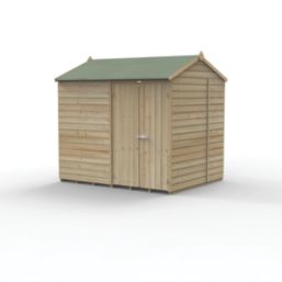 Forest Beckwood 7' 6" x 6' (Nominal) Reverse Apex Shiplap Timber Shed with Base