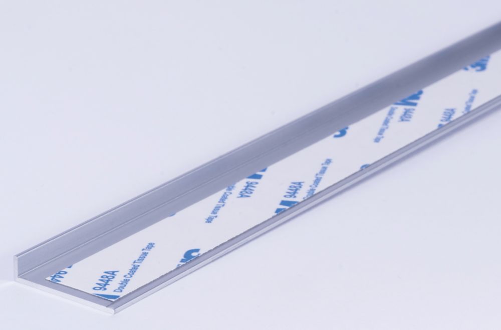 Splashwall Edge Profile Matt Silver 600mm x 4mm