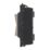 Contactum Decorative 10AX 2-Way Grid Retractive Switch Module 'Press' Off Centre Brushed Steel with Black Inserts