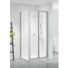 Triton Neo Six  Framed Square Bi-Fold Door Shower Enclosure  Chrome  900mm x 900mm x 1850mm