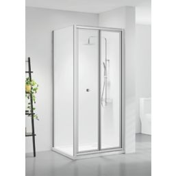 Triton Neo Six  Framed Square Bi-Fold Door Shower Enclosure  Chrome  900mm x 900mm x 1850mm