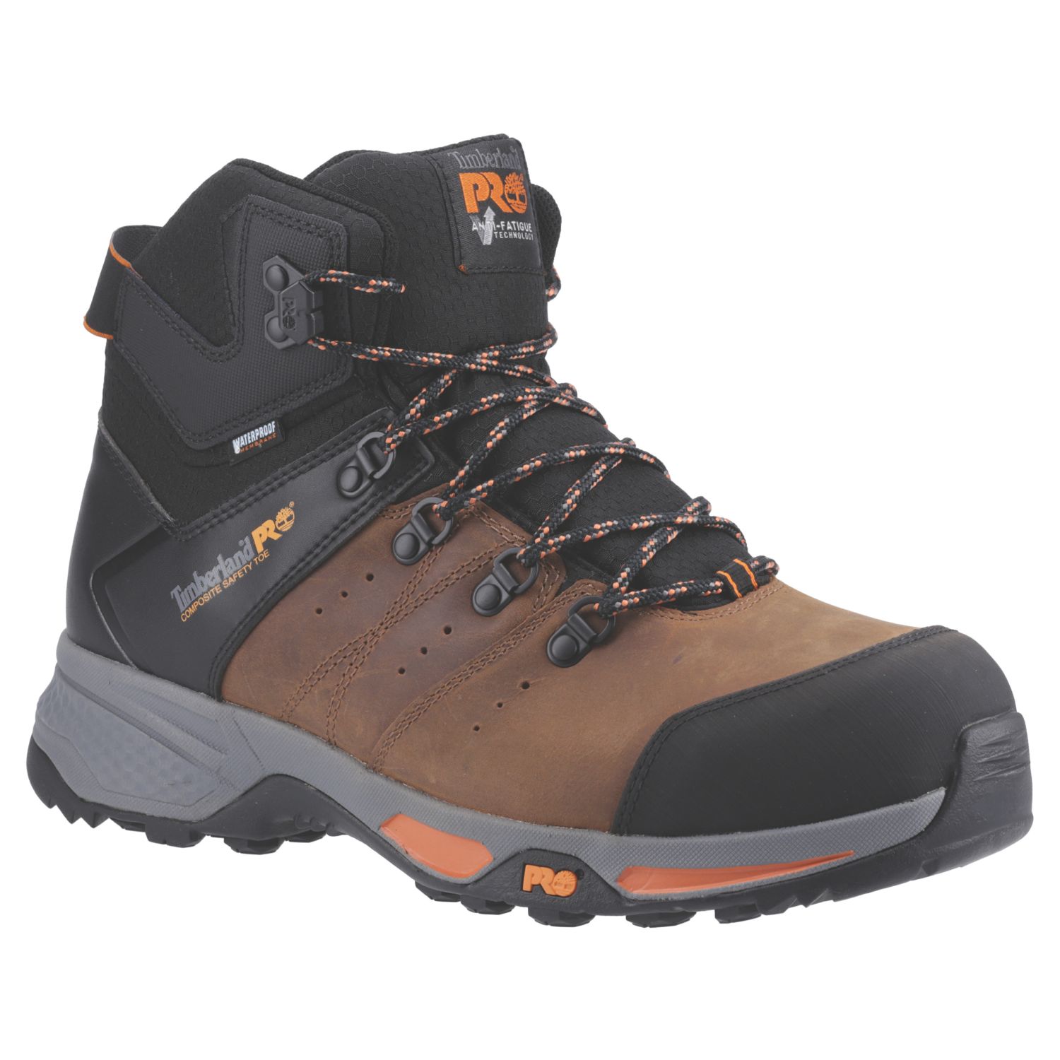 Timberland Pro Switchback Size 10 Brown Waterproof Safety Boots (162TN)