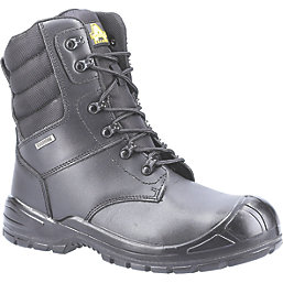 Amblers 240   Lace & Zip Safety Boots Black Size 7