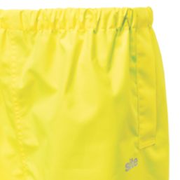 Site Huske Hi-Vis Over Trousers Elasticated Waist Yellow 2X Large 28" W 32" L