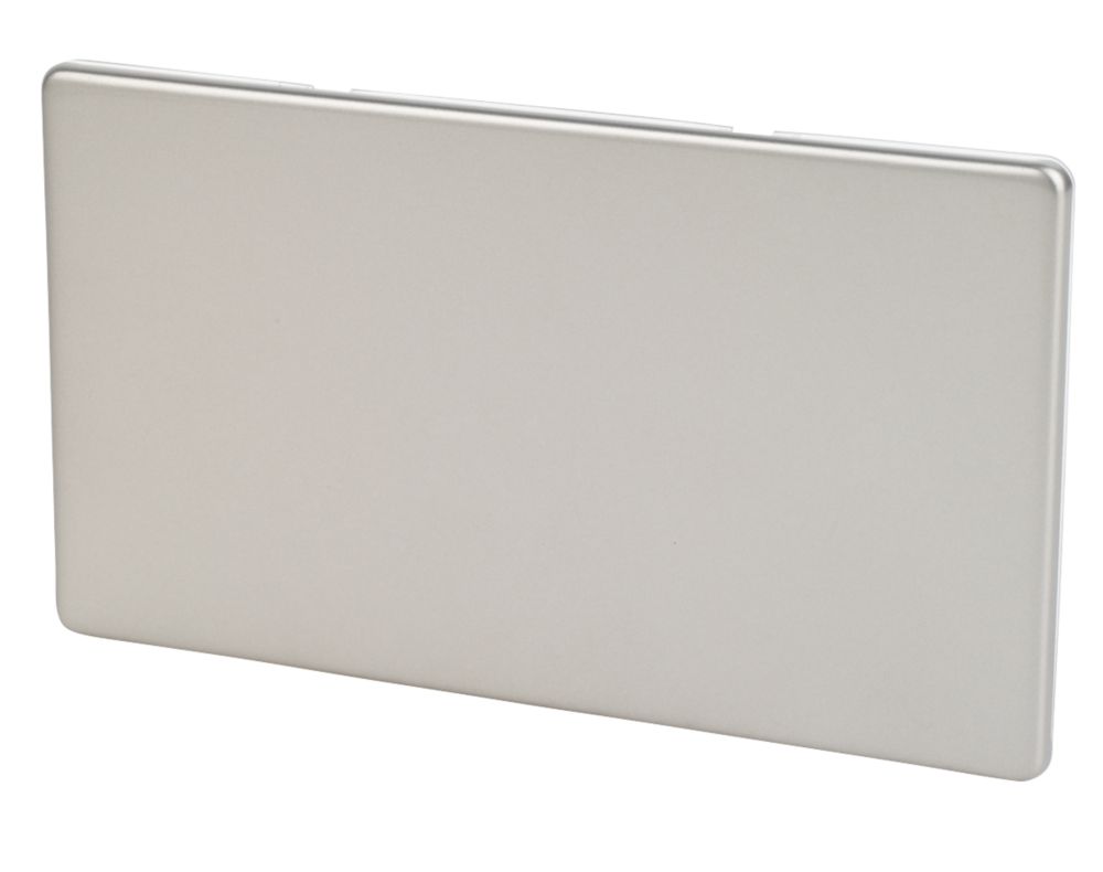 Varilight  2-Gang Blanking Plate Satin Chrome