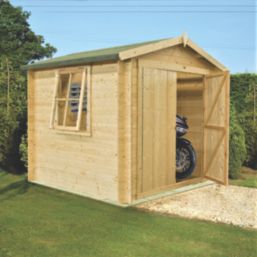 Shire Bradley 7' x 7' (Nominal) Apex Timber Log Cabin