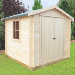 Shire Bradley 7' x 7' (Nominal) Apex Timber Log Cabin