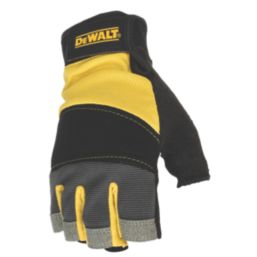 DEWALT Performance Fingerless Gloves Black / Yellow / Grey Medium