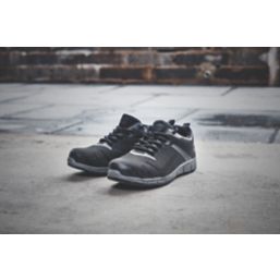 Black safety trainers sale