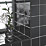 Homelux 9mm Straight Aluminium Tile Trim Black 2.5m