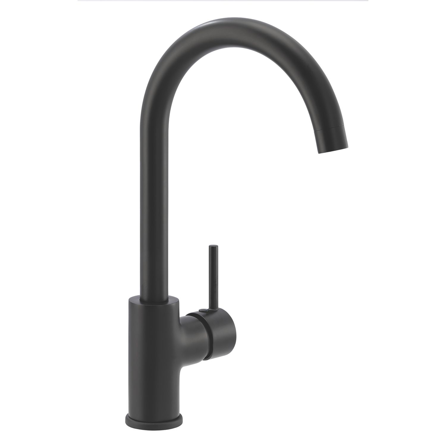 Streame by Abode Nico Swan Single Lever Mono Mixer Matt Black (163JM)