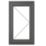 Crystal  Right-Hand Opening Clear Double-Glazed Casement Anthracite Grey uPVC Window 610mm x 965mm