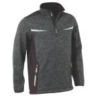 JCB Elmhurst Jumper w/ Hi-Vis Flashes Grey Marl Large 46" Chest