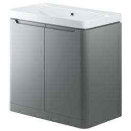 Floorstanding Vanity Unit & Basin Matt Grey 805mm x 460mm x 840mm