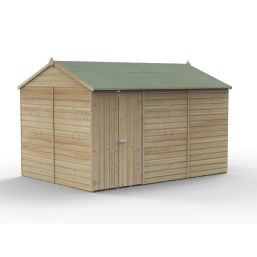 Forest Beckwood 11' 6" x 8' (Nominal) Reverse Apex Shiplap Timber Shed with Base