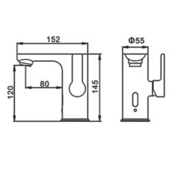 Infratap Calder Combined  Polished Chrome  200mm Sensor Mono Basin Mixer Tap