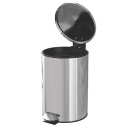Koros Pedal Bin Polished Silver Chrome Effect 3Ltr
