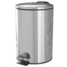 Koros Pedal Bin Polished Silver Chrome Effect 3Ltr