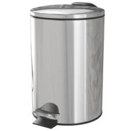 Koros Pedal Bin Polished Silver Chrome Effect 3Ltr
