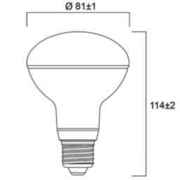 Sylvania RefLED V4 830 SL E27 R80 LED Light Bulb 806lm 8W
