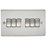 Knightsbridge  10AX 6-Gang 2-Way Light Switch  Brushed Chrome