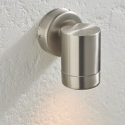Saxby Atlantis Outdoor Wall Light Brushed Stainless Steel