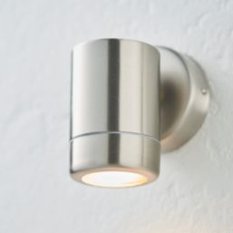 Saxby Atlantis Outdoor Wall Light Brushed Stainless Steel