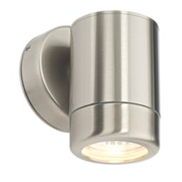 Saxby Atlantis Outdoor Wall Light Brushed Stainless Steel
