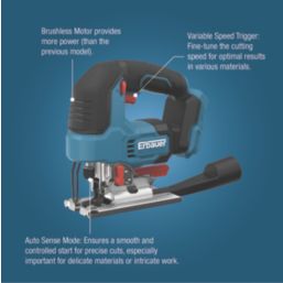 Erbauer ERI1087JSW 18V Li-Ion EXT Brushless Cordless Jigsaw - Bare