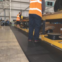COBA Orthomat Premium Bubble Anti-Fatigue Floor Mat Black 18300mm x 900mm x 16mm