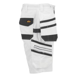 Site Kirksey Shorts White/Grey 38" W