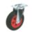 Industrial Swivel Castors 200mm Black/Red