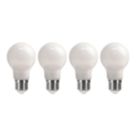 LAP  E27 A60 LED Light Bulb Milky 806lm 4.9W 4 Pack