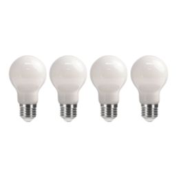 LAP  E27 A60 LED Light Bulb Milky 806lm 4.9W 4 Pack