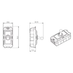 Knightsbridge  20AX Grid SP Control Switch Anthracite