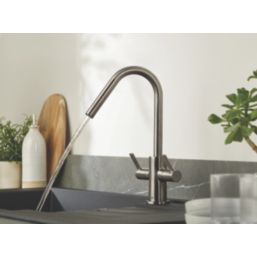 Bristan Cashew Easyfit Monobloc Sink Mixer Stainless Steel 1 Pair