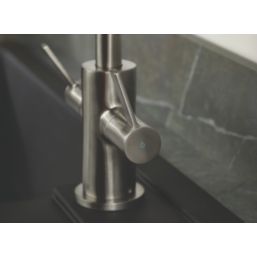 Bristan Cashew Easyfit Monobloc Sink Mixer Stainless Steel 1 Pair