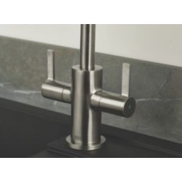 Bristan Cashew Easyfit Monobloc Sink Mixer Stainless Steel 1 Pair