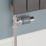 Flomasta  1/2" x 15mm Anthracite/Chrome Straight & L/S Modern Thermostatic Radiator Valve & Lockshield
