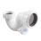 Flomasta  Shallow Round Bath P Trap White 40mm