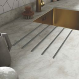 Wilsonart  Matt White Marble Effect Laminate Worktop 3000mm x 650mm x 12mm
