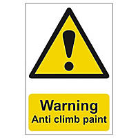 'Warning Anti-Climb Paint' Sign 297 x 210mm