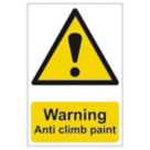 Essentials 'Warning Anti-Climb Paint' Sign 297mm x 210mm