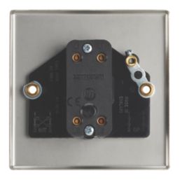 Contactum iConic 10AX 1-Gang Intermediate Switch Brushed Steel with Black Inserts