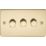 Knightsbridge FP2183PB 3-Gang 2-Way LED Dimmer Switch  Polished Brass